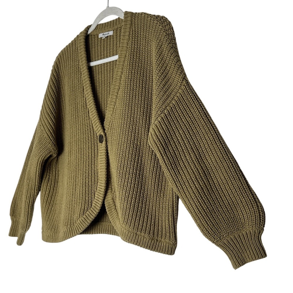 Madewell Cardigan Sweater Women Medium Knit Oversized Slouchy Preppy Button - Picture 5 of 8